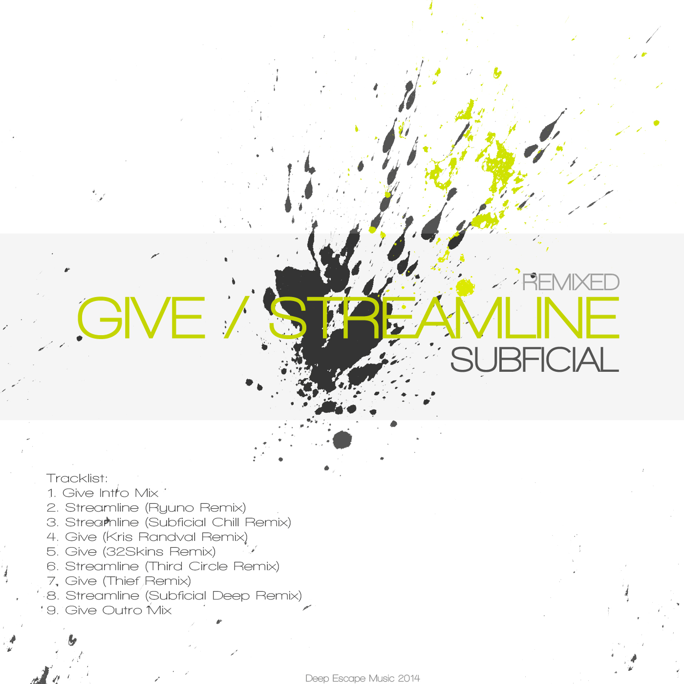 Subficial give-streamline remixed back cover